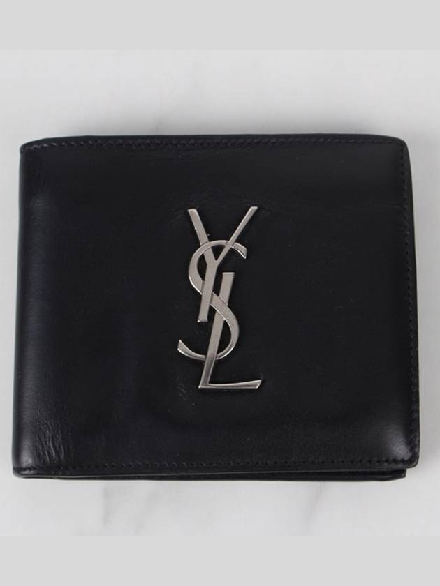 YSL silver monogram bi fold wallet OS - SAINT LAURENT - BALAAN 2