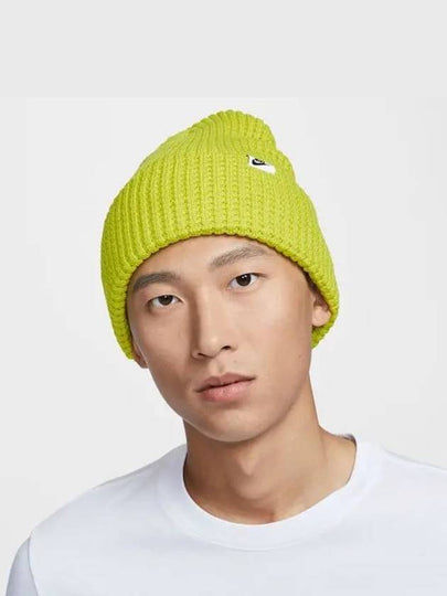 Peak Waffle Knit Beanie Bright Cactus - NIKE - BALAAN 2