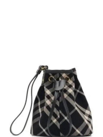 Check Drawstring Pouch Bag Black - BURBERRY - BALAAN 2