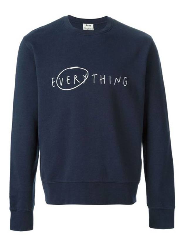 Everything Typo Sweatshirt Navy - ACNE STUDIOS - BALAAN 1