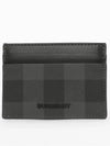 Check Leather Card Case Charcoal - BURBERRY - BALAAN 2