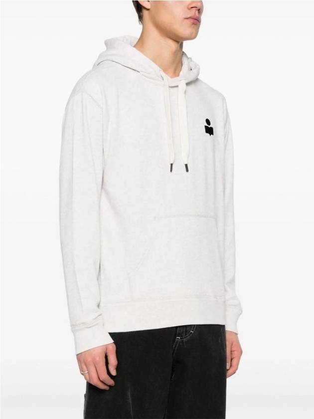 Matte Logo Print Hoodie Ecru - ISABEL MARANT - BALAAN 4