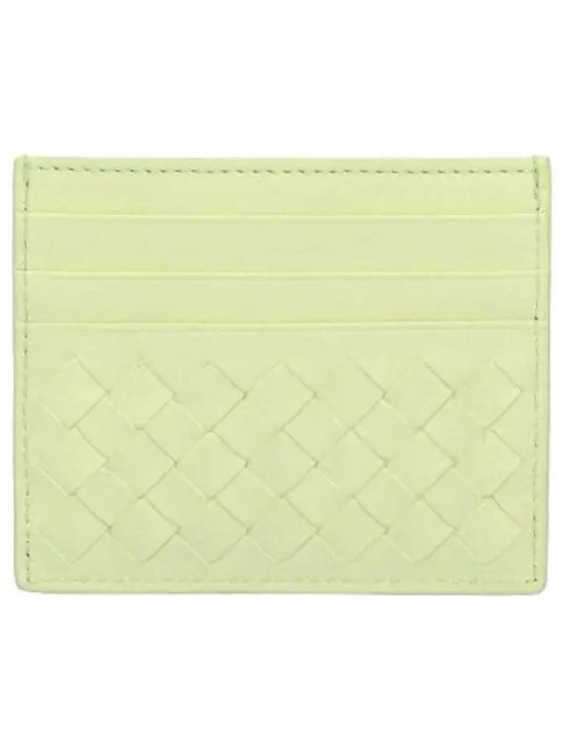 Tourmaline Intrecciato Card Case Light Green Wallet - BOTTEGA VENETA - BALAAN 1