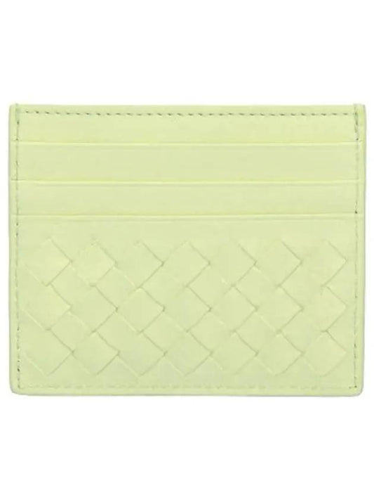 Tourmaline Intrecciato Card Case Light Green Wallet - BOTTEGA VENETA - BALAAN 1