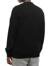 Men's Logo Patch Sweatshirt Black - MONCLER - BALAAN 4