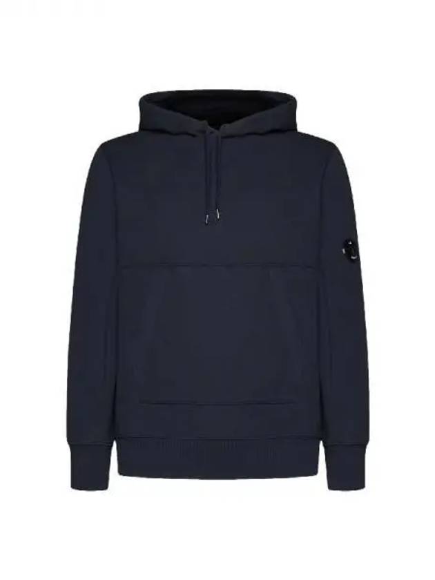 Diagonal Raised Fleece Hoodie Navy - CP COMPANY - BALAAN 2