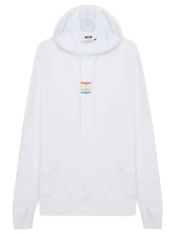 Rainbow Logo Hoodie White - MSGM - BALAAN 1