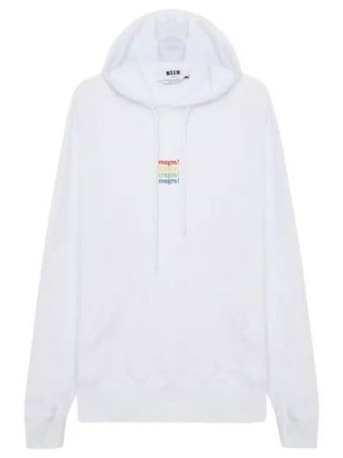 Rainbow Logo Hoodie White - MSGM - BALAAN 1