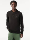 Men's Original L1312 Long Sleeve Cotton Polo Shirt Black - LACOSTE - BALAAN 7
