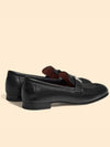 Logo Paris loafer black silver engraving women - HERMES - BALAAN 6