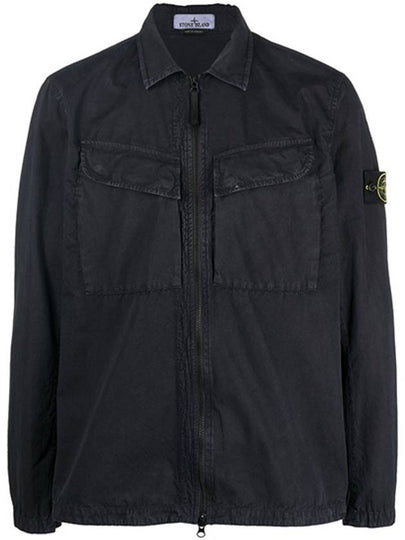 Wappen Patch Old Effect Zip-Up Jacket Navy - STONE ISLAND - BALAAN 2