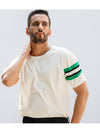 Signature line short sleeve round knit MAN IVORY T22MTN0411 - TRIMERE - BALAAN 1