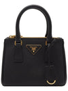 Black Sapphino Lux Gold Lettering Logo Mini 2WAY - PRADA - BALAAN 1