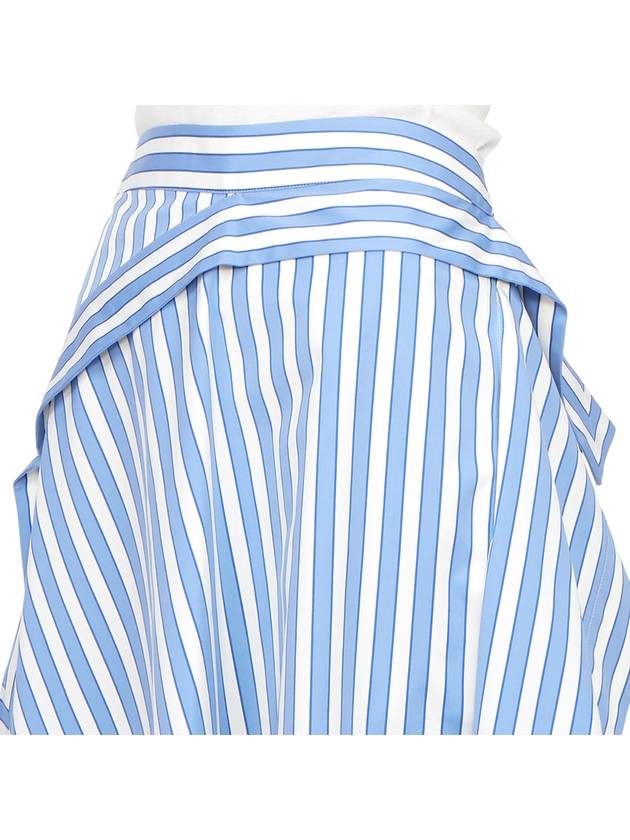 Striped Unbalanced Skirt White Blue - JW ANDERSON - BALAAN 10