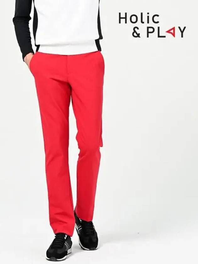 spandex white brushed golf pants-HB3MPT003RD - HOLIC&PLAY - BALAAN 1