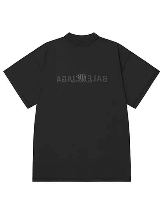 Logo Print Short Sleeve T-Shirt Black - BALENCIAGA - BALAAN 2