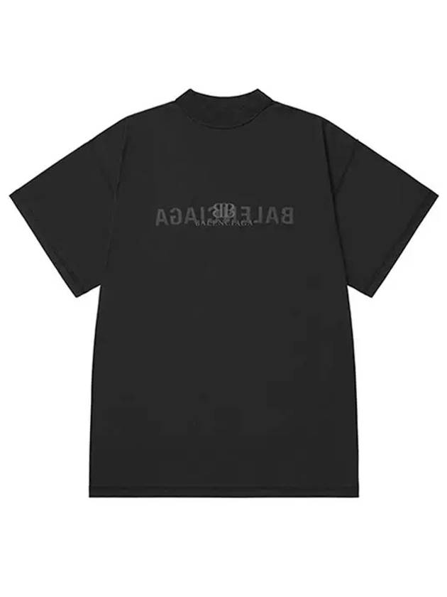 Logo Print Short Sleeve T-Shirt Black - BALENCIAGA - BALAAN 4