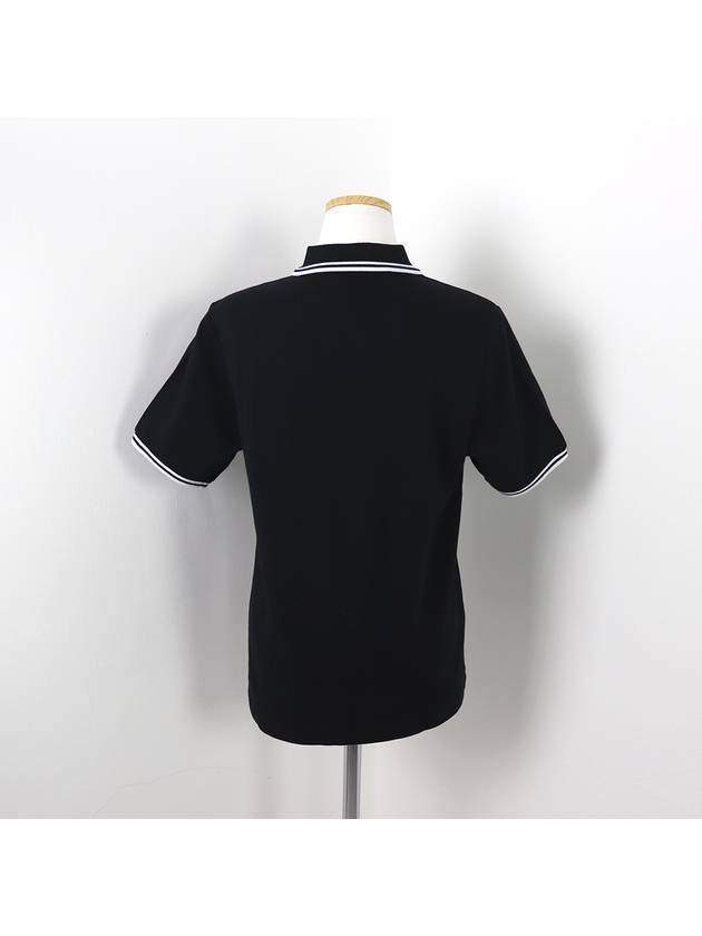 Twin Tip Logo Short Sleeve Polo Shirt Black - FRED PERRY - BALAAN 3