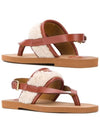 Woody Shearling Flat Sandals Brown - CHLOE - BALAAN 2