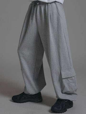 Under cargo wide sweatpants gray - BYL - BALAAN 1