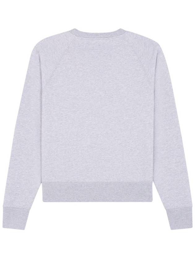 Campus Fox Print Cotton Sweatshirt Light Grey Melange - MAISON KITSUNE - BALAAN 3