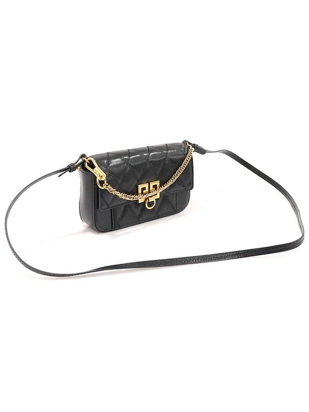 BB604DB08Z Black Goat Skin Quilted Mini Pocket Cross Bag 2WAY - GIVENCHY - BALAAN 3