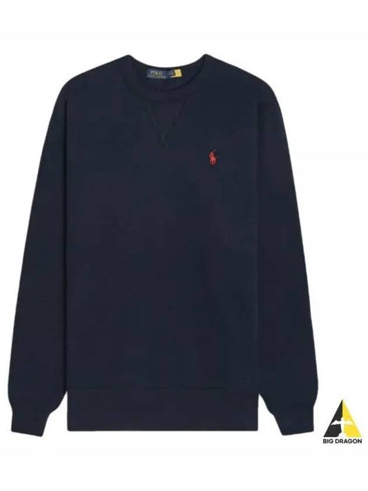 Embroidered Logo Pony Crew Neck Sweatshirt Navy - POLO RALPH LAUREN - BALAAN 2