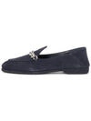 Women's Suede Loafers Navy - MIU MIU - BALAAN 4