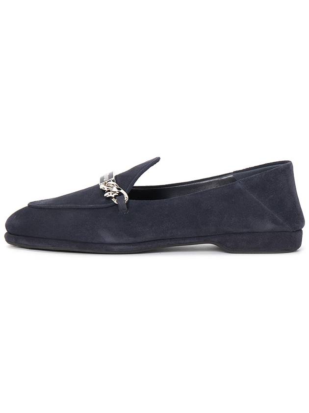 Women's Suede Loafers Navy - MIU MIU - BALAAN 4