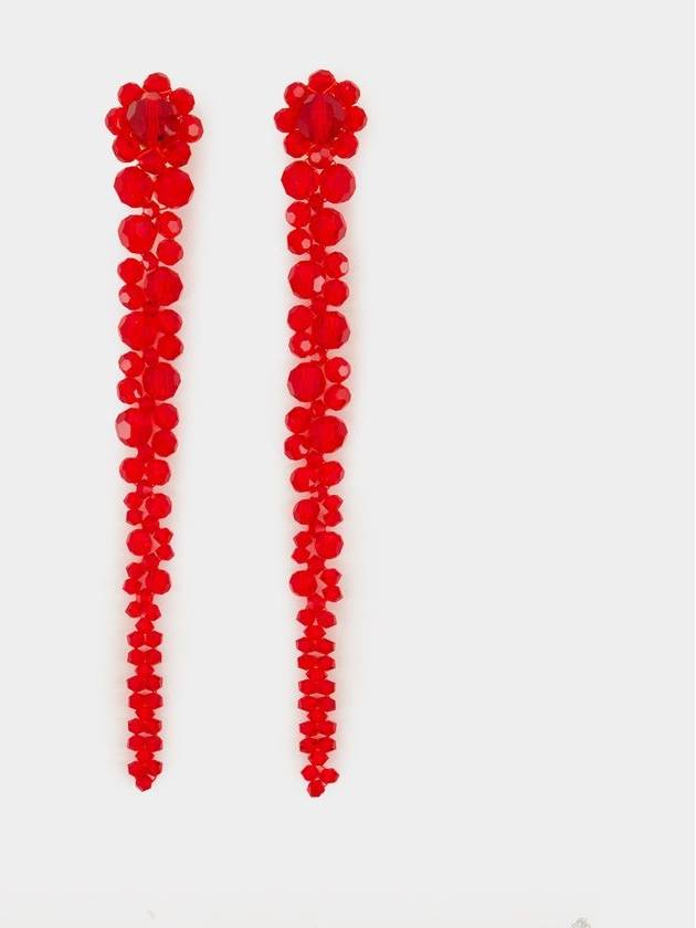 Drip Earrings - Simone Rocha - Brass - Red - SIMONE ROCHA - BALAAN 2