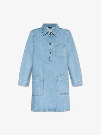 Aurelia Short Dress Pale Blue - A.P.C. - BALAAN 2