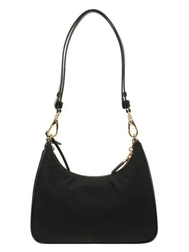 Re-Nylon Brushed Leather Mini Bag Black - PRADA - BALAAN 4