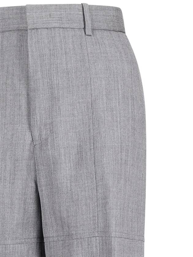 WOOL TROUSERS WITH ROUNDED LEG AND SLIT HEM - JIL SANDER - BALAAN 6