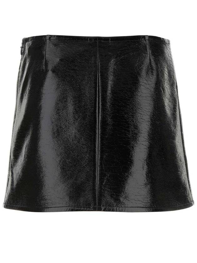 Vinyl mini H line skirt black - COURREGES - BALAAN 3