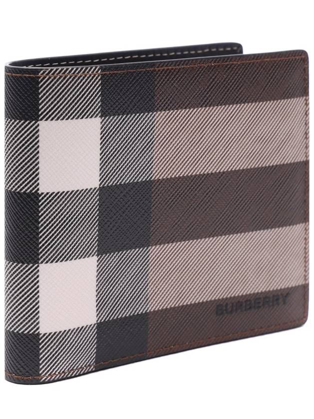 Check Leather International Bifold Wallet Dark Birch Brown - BURBERRY - BALAAN 4