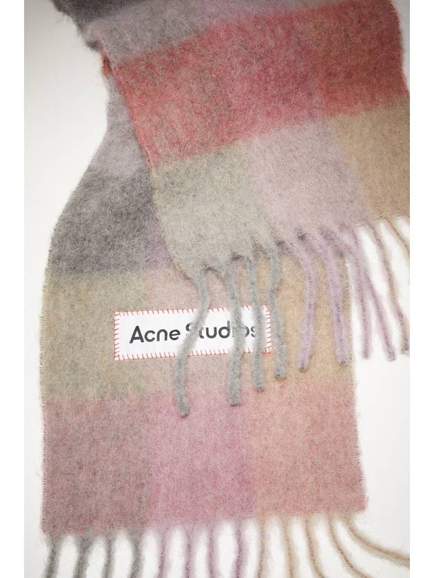 Mohair Check Wool Scarf CA0084 Pink - ACNE STUDIOS - BALAAN 3