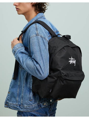 AU Australia Graffiti Canvas Backpack ST713023 Black ONE SIZE - STUSSY - BALAAN 1