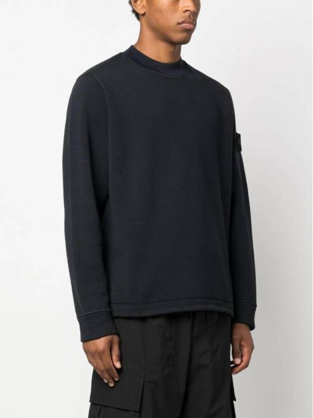 Ghost Piece Cotton Jersey Crew Neck Sweatshirt Navy - STONE ISLAND - BALAAN 4