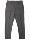 carrot fit virgin wool chino straight pants heather Grey - AMI - BALAAN 1