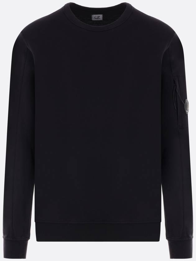 Light Fleece Sweatshirt Black - CP COMPANY - BALAAN 2