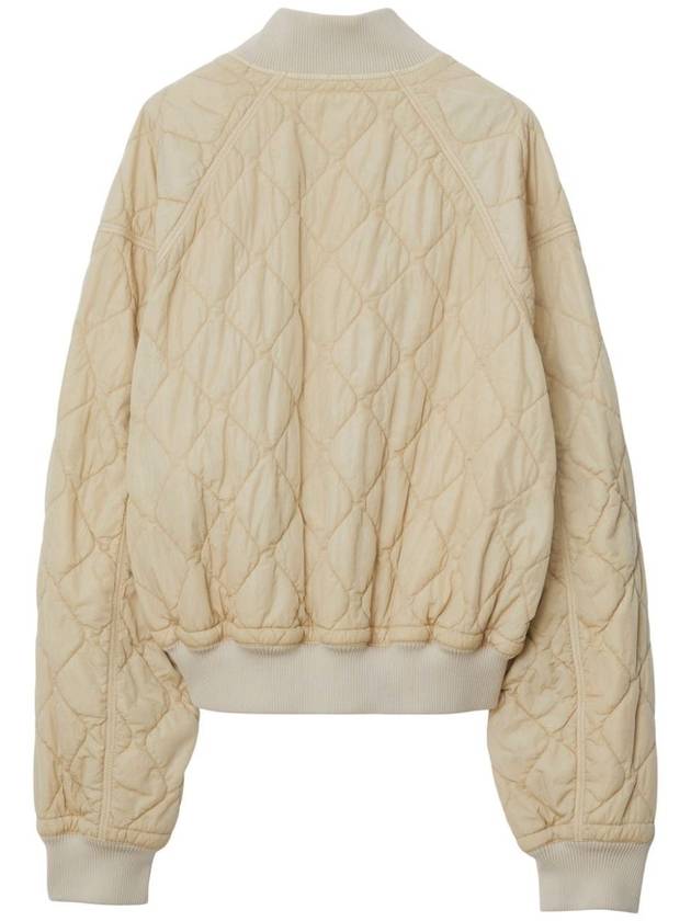 Quilted Bomber Jacket Ivory - BURBERRY - BALAAN 4