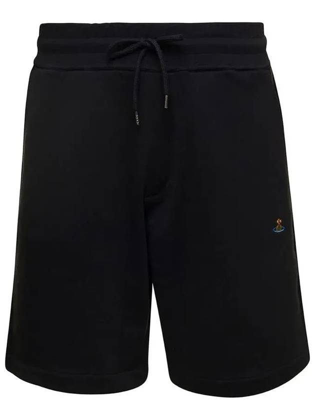 ORB Logo Cotton Shorts Black - VIVIENNE WESTWOOD - BALAAN 3