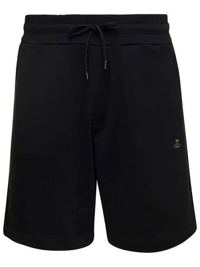 ORB Logo Cotton Shorts Black - VIVIENNE WESTWOOD - BALAAN 2