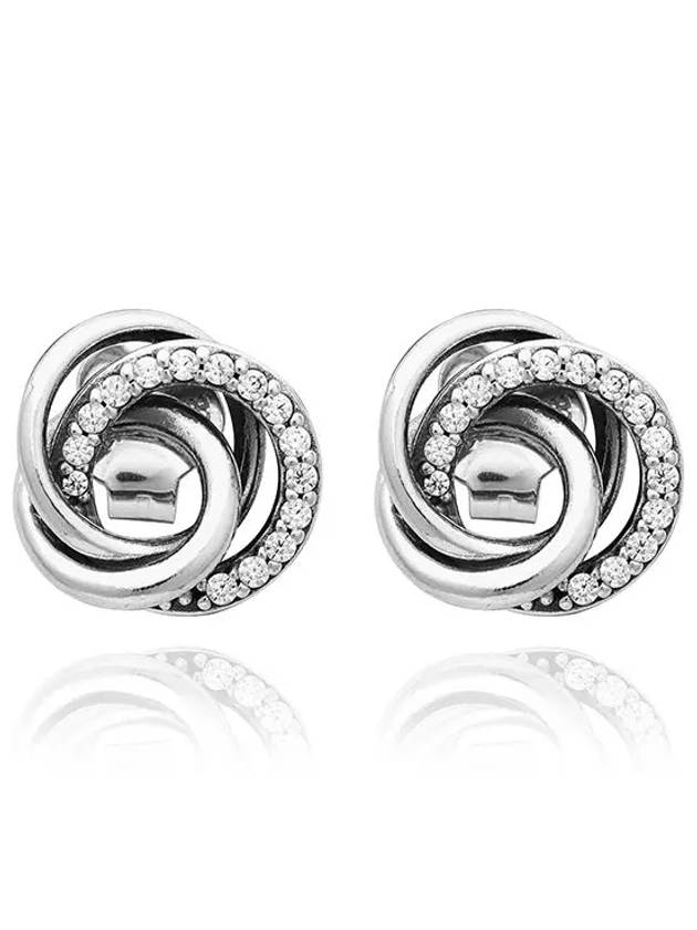 Family Always Encircled Stud Earrings Silver - PANDORA - BALAAN 6