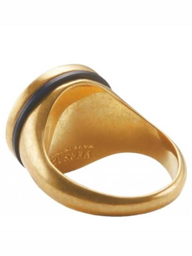 Men's Enamel Medusa Ring Gold - VERSACE - BALAAN 3