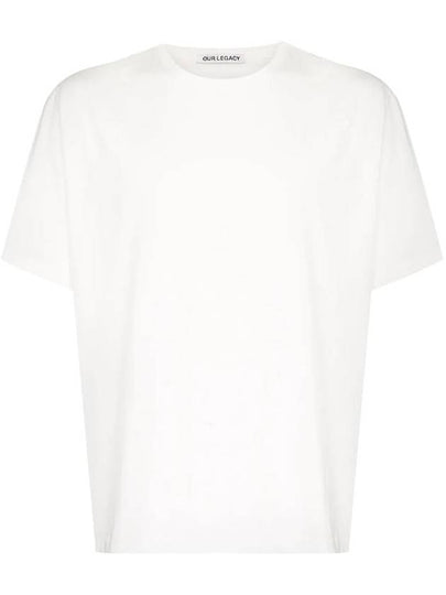 New Box Cotton Crew Neck Short Sleeve T-Shirt White - OUR LEGACY - BALAAN 2