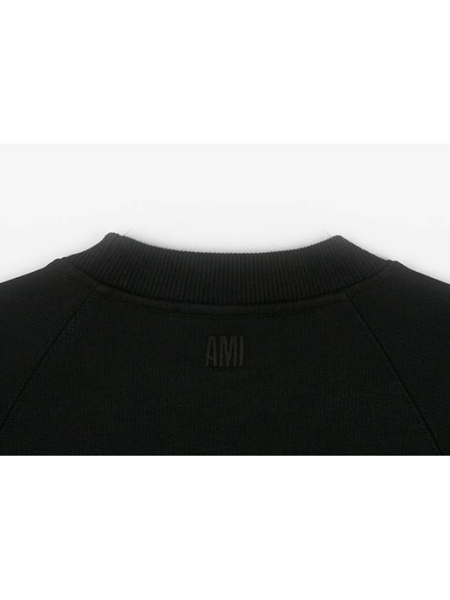 Men's Small Heart Logo Sweatshirt Black - AMI - BALAAN 6