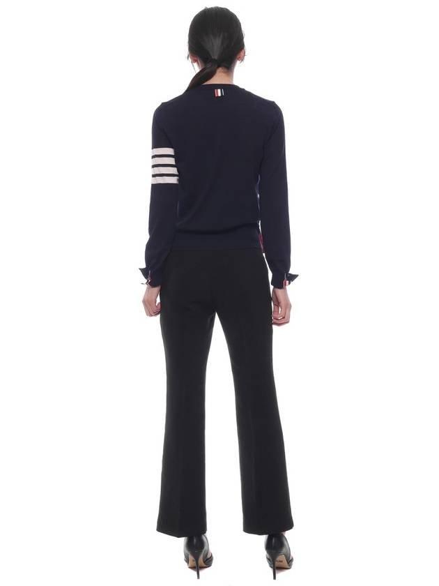 4-Bar Merino Jumper Wool Knit Top Navy - THOM BROWNE - BALAAN 6