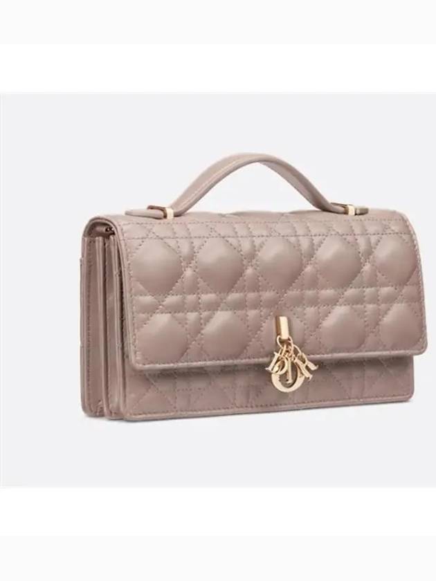 Miss Cannage Lambskin Mini Bag Warm Taupe - DIOR - BALAAN 3