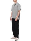 RWB Pocket Interlock Cotton Short Sleeve Polo Shirt Grey - THOM BROWNE - BALAAN 5